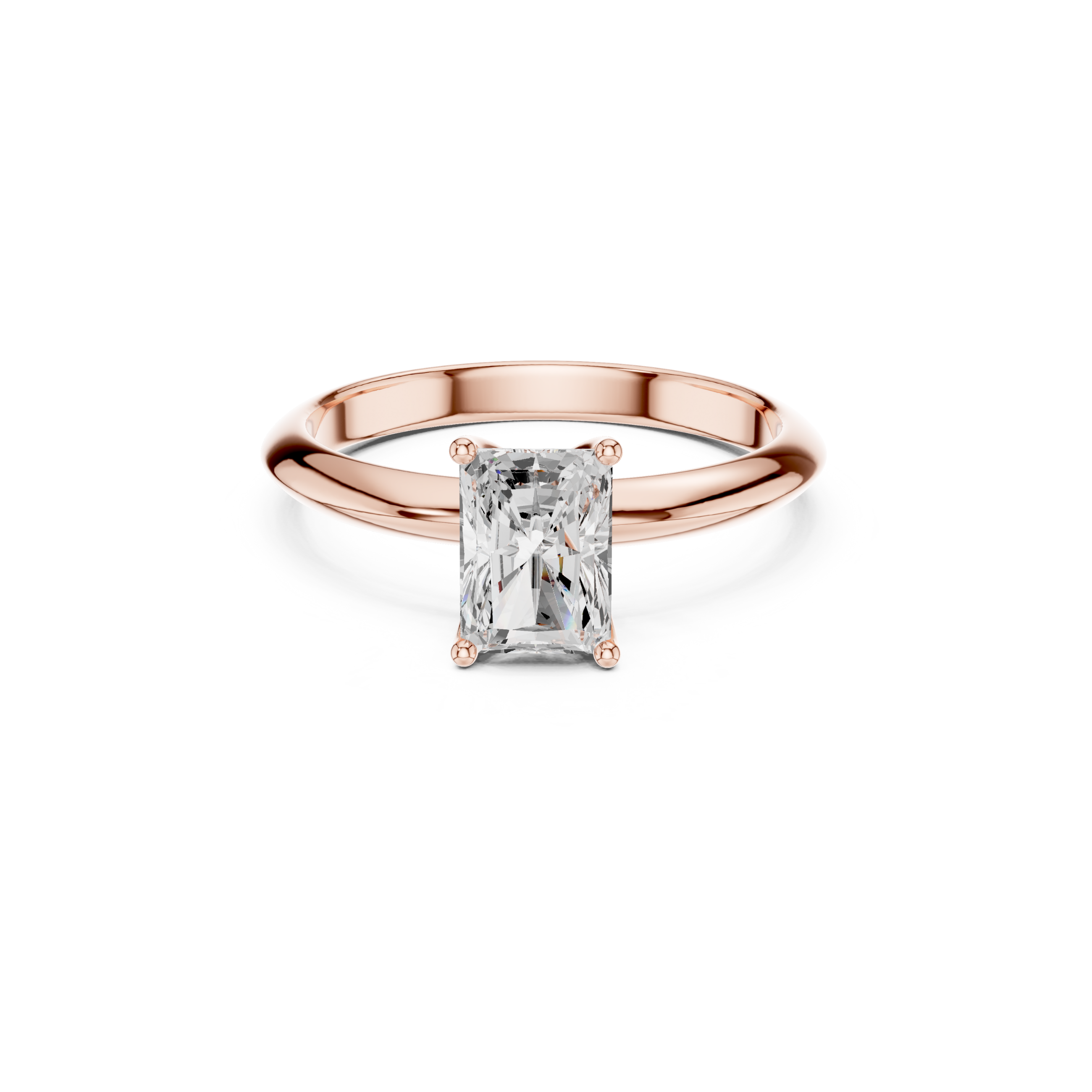 Radiant-Cut Solitaire Lab Grown Diamond Ring