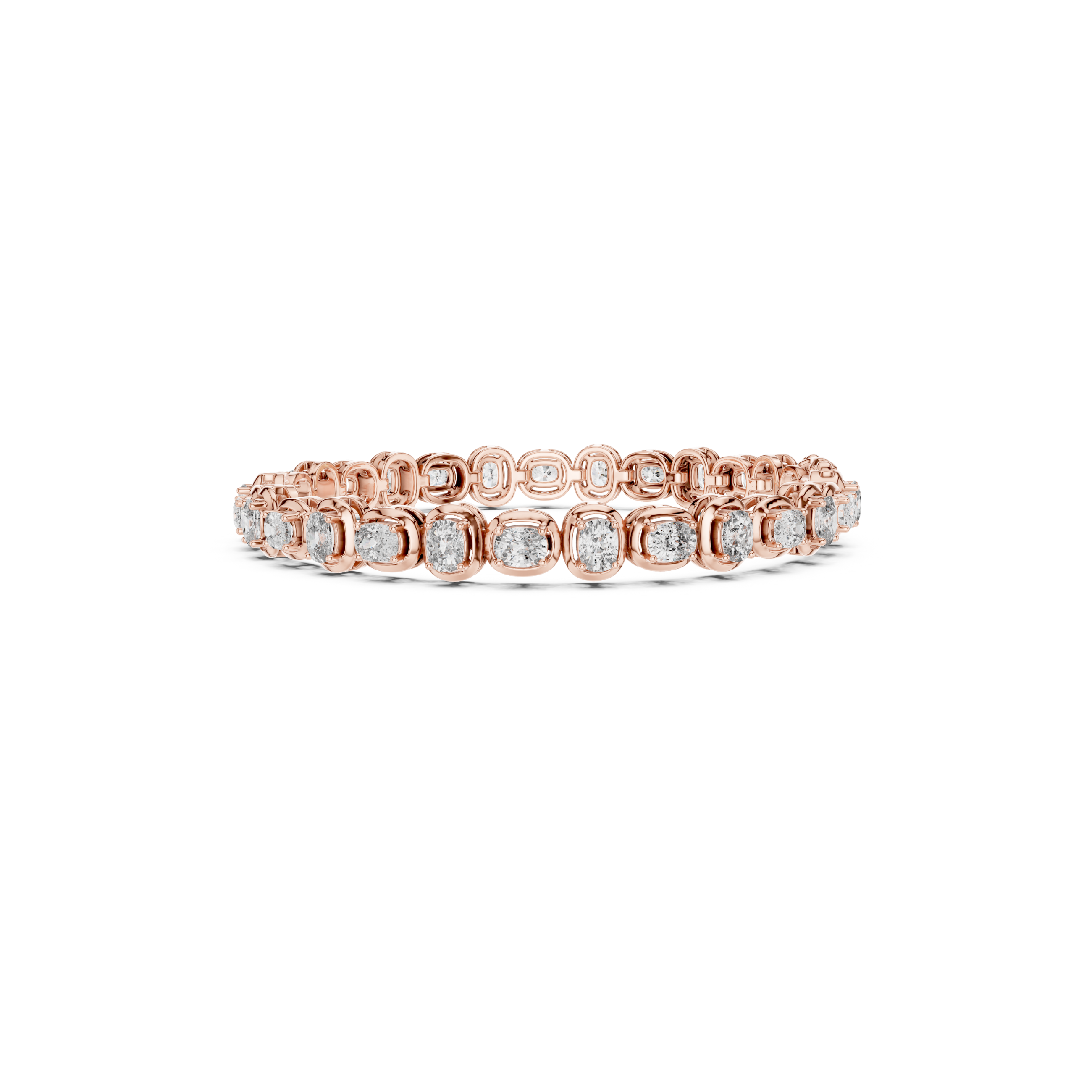 Cushion Cut Lab Grown Diamond Tennis Bracelet
