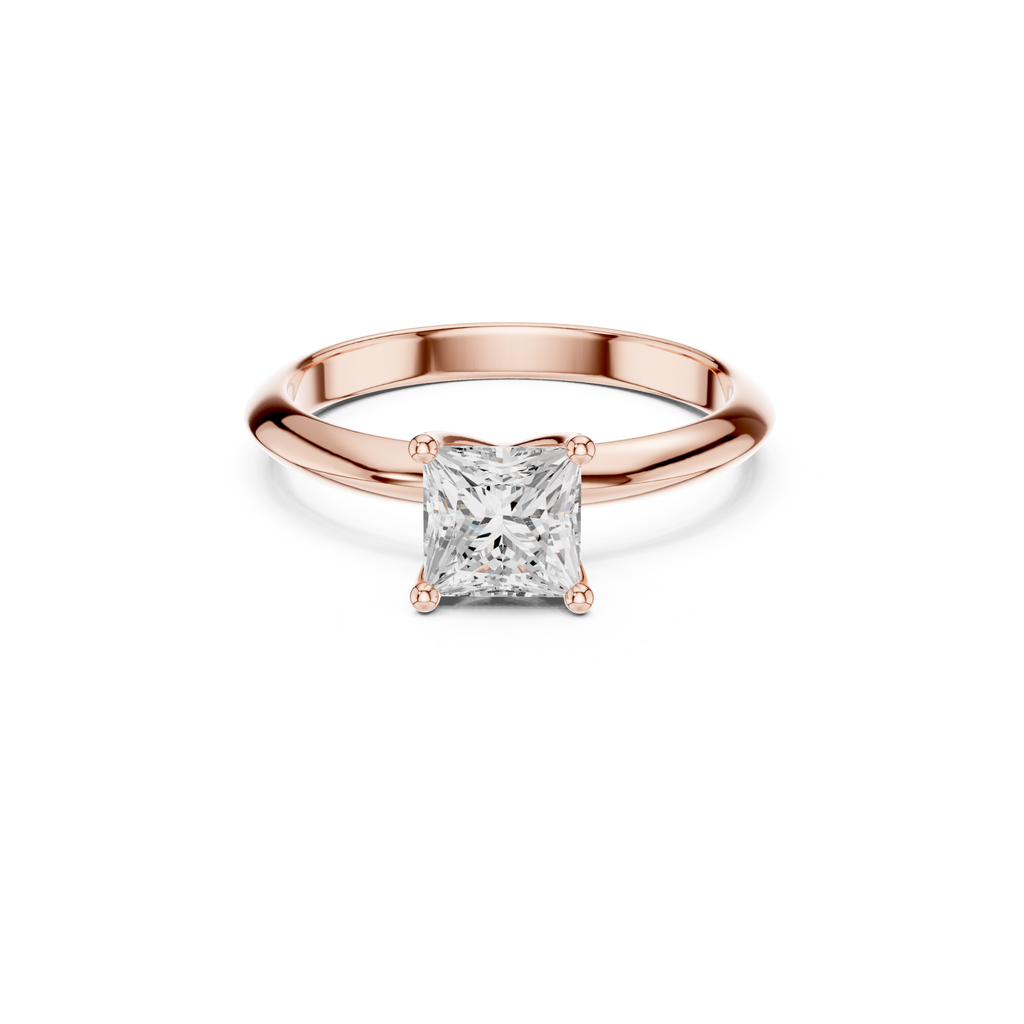 Princess-Cut Solitaire Lab Grown Diamond Ring
