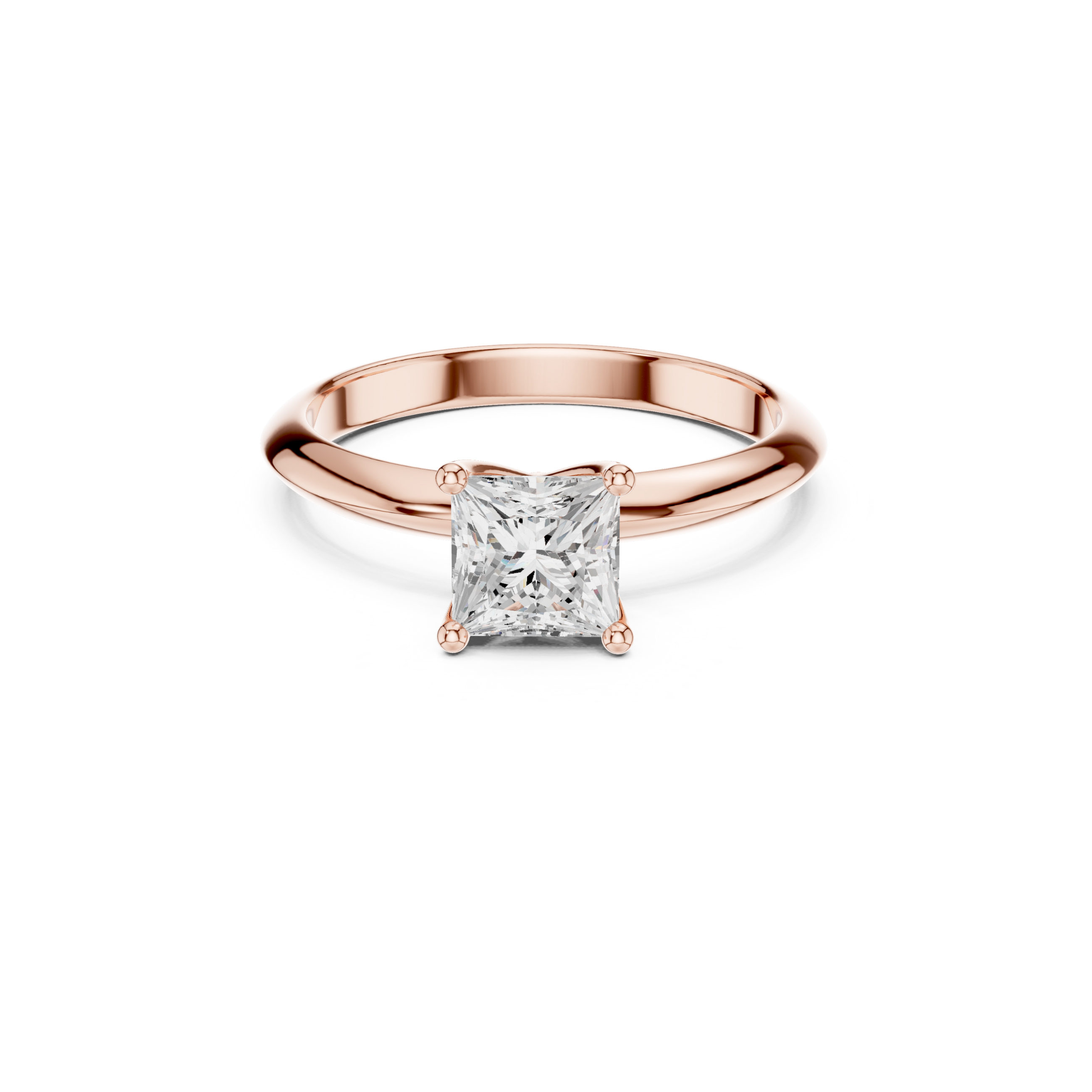 Princess-Cut Solitaire Lab Grown Diamond Ring