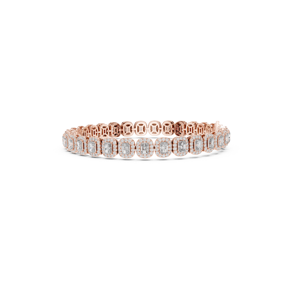 Radiant Cut Lab Grown Diamond Tennis Bracelet