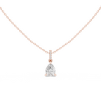 Pear Cut Solitaire Diamond Pendant