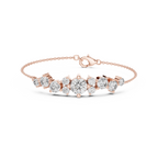 Cluster Lab Grown Diamond chain Bracelet