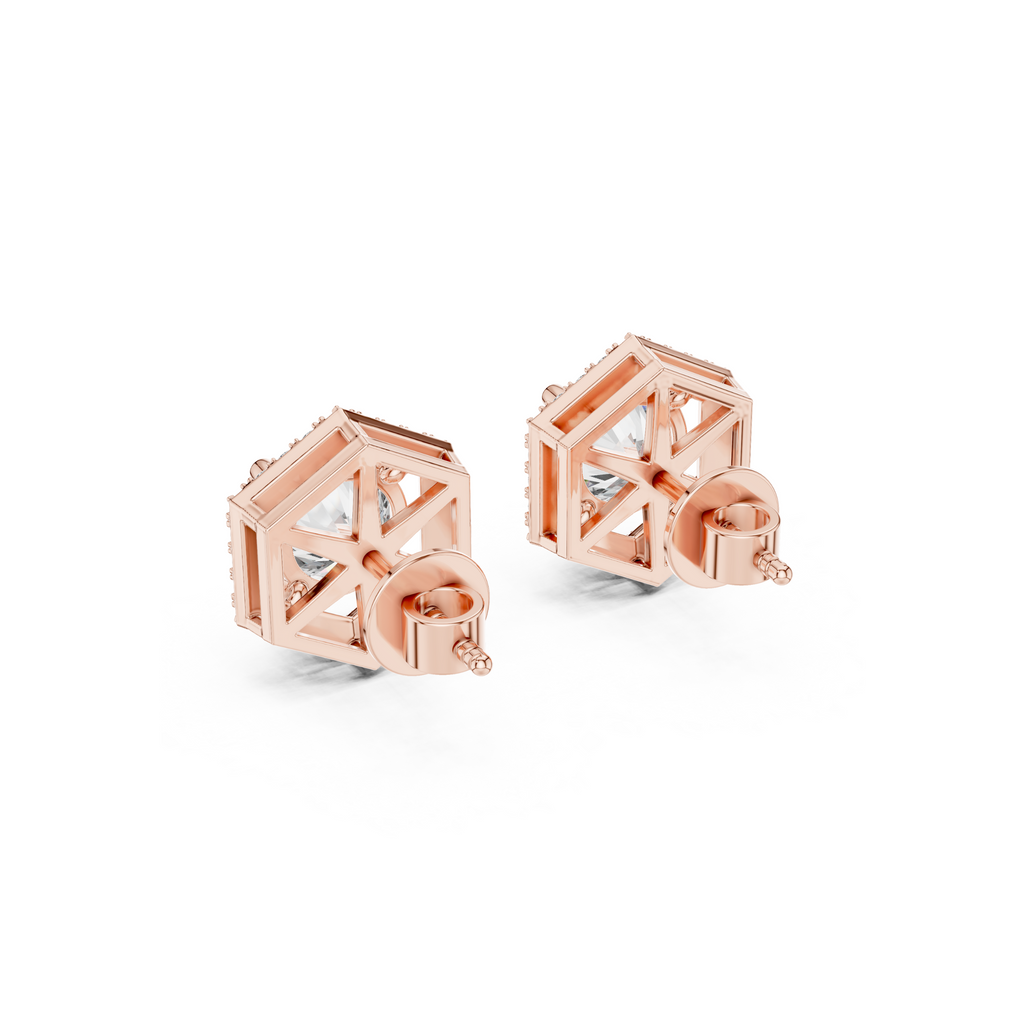 Hexagon Lab Grown Diamond Stud