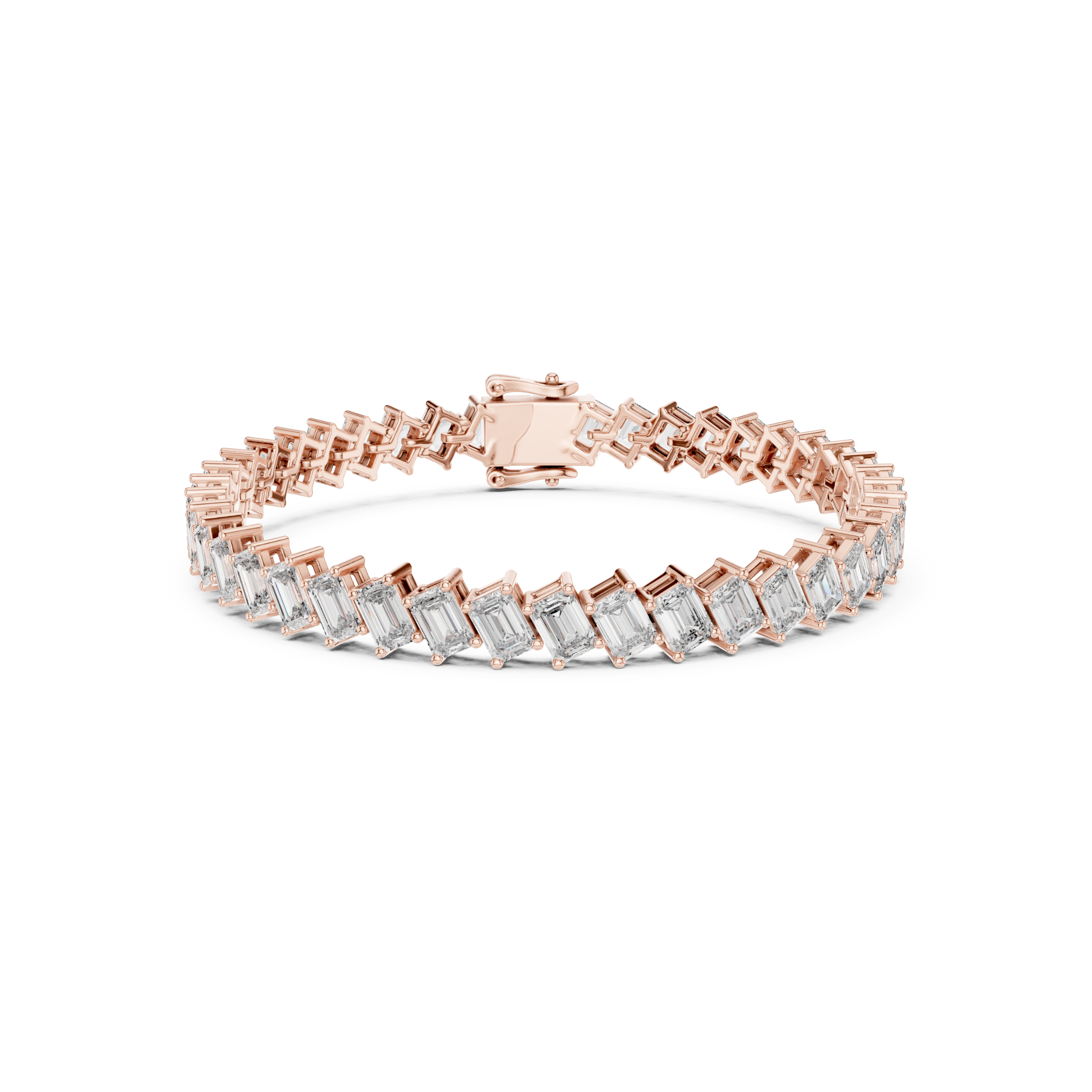 Signature Emerald-Cut Lab Grown Diamond Tennis Bracelet