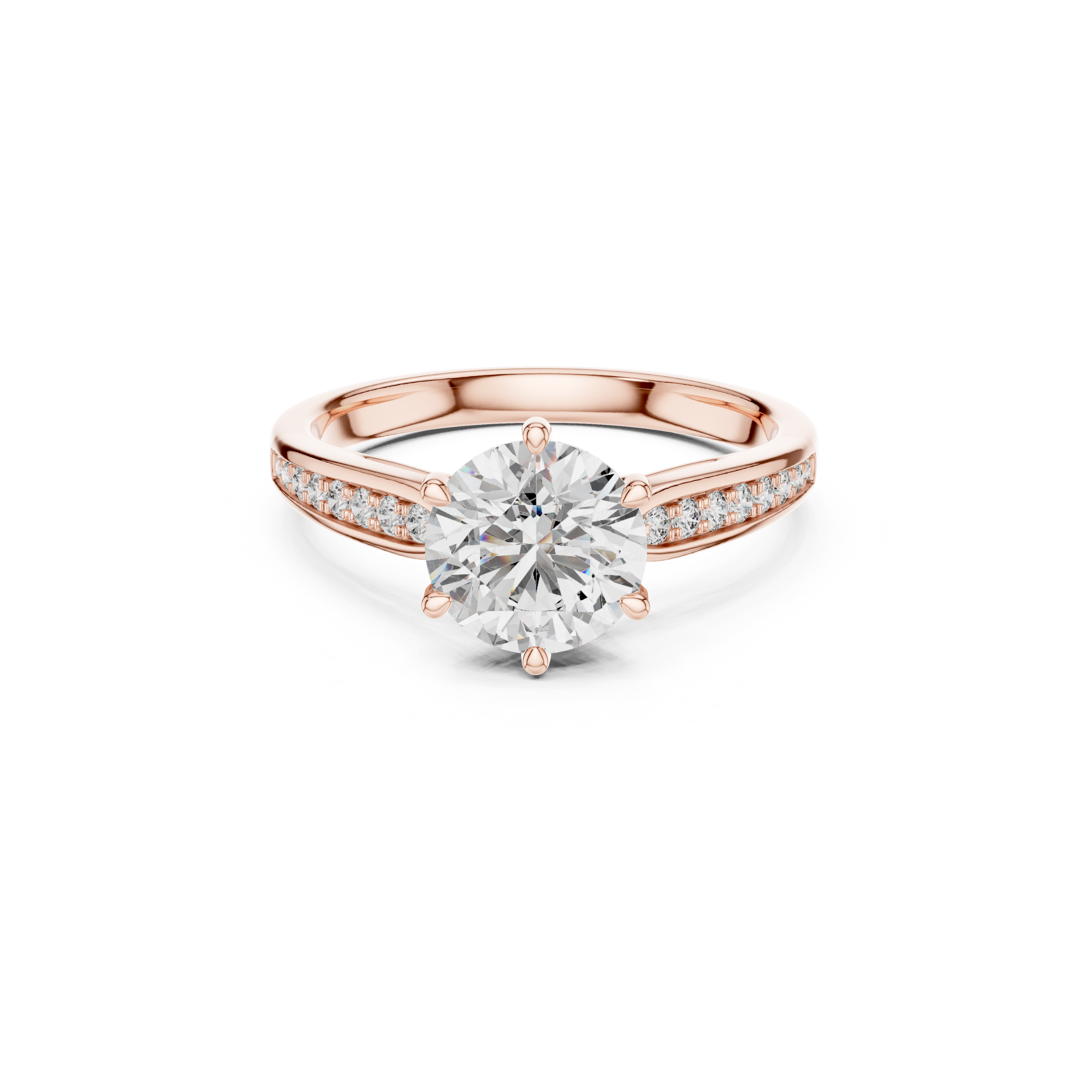 Charming Round Solitaire Diamond Engagement Ring