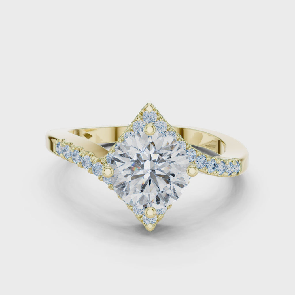 Round Halo Lab Grown Diamond Ring