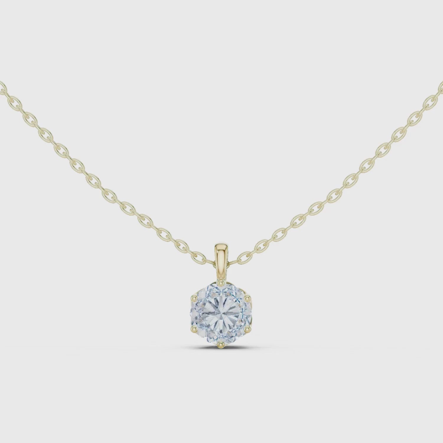 Round Cut Solitaire Lab Grown Diamond Pendant