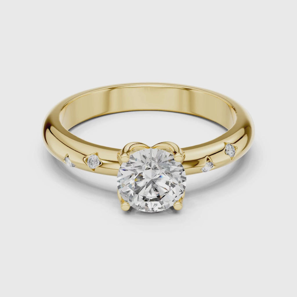 Solitaire Accent Lab Grown Diamond Ring