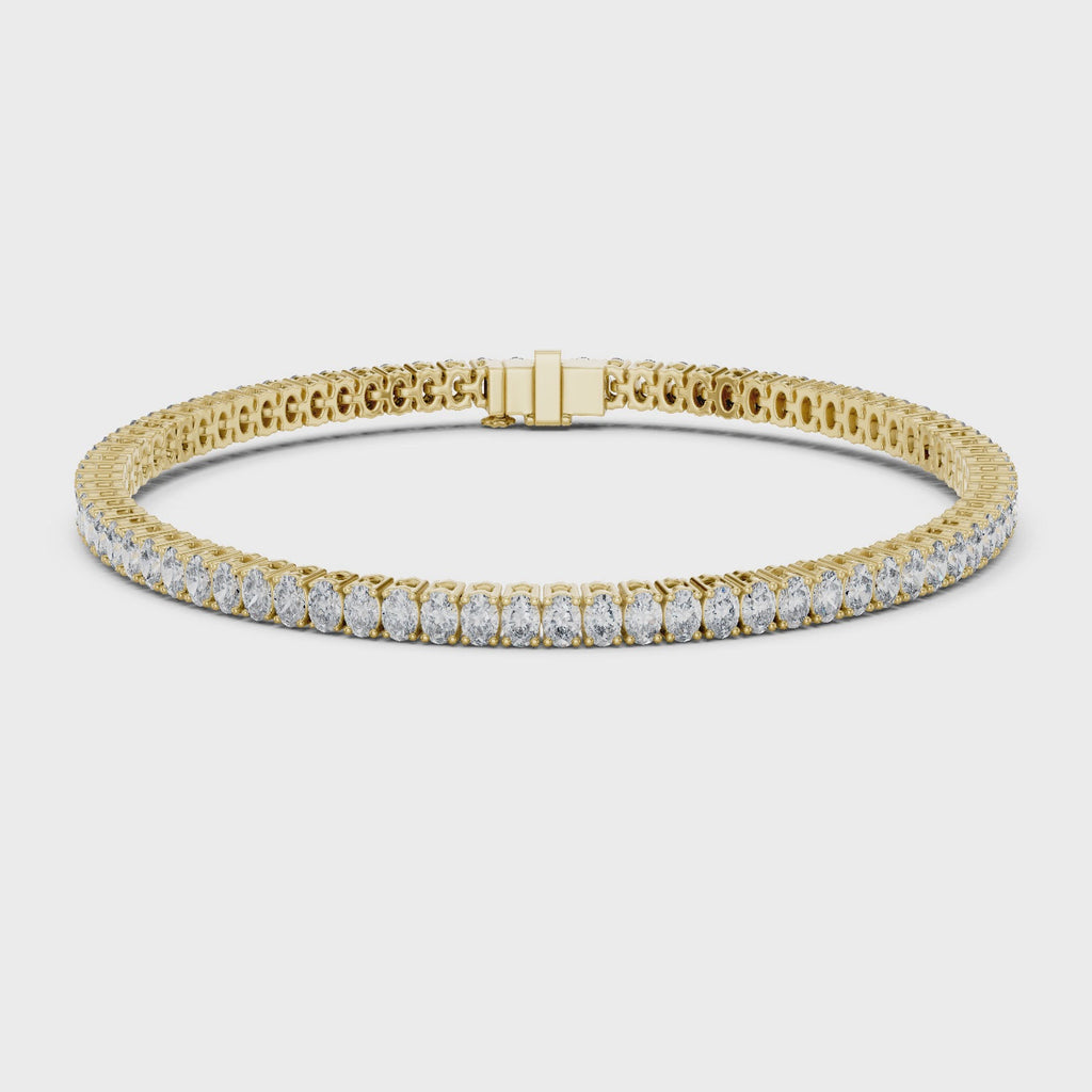Classic Oval-Cut Lab Grown Diamond Tennis Bracelet.