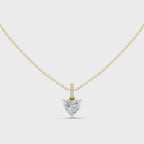 Heart Shape Solitaire Diamond Pendant