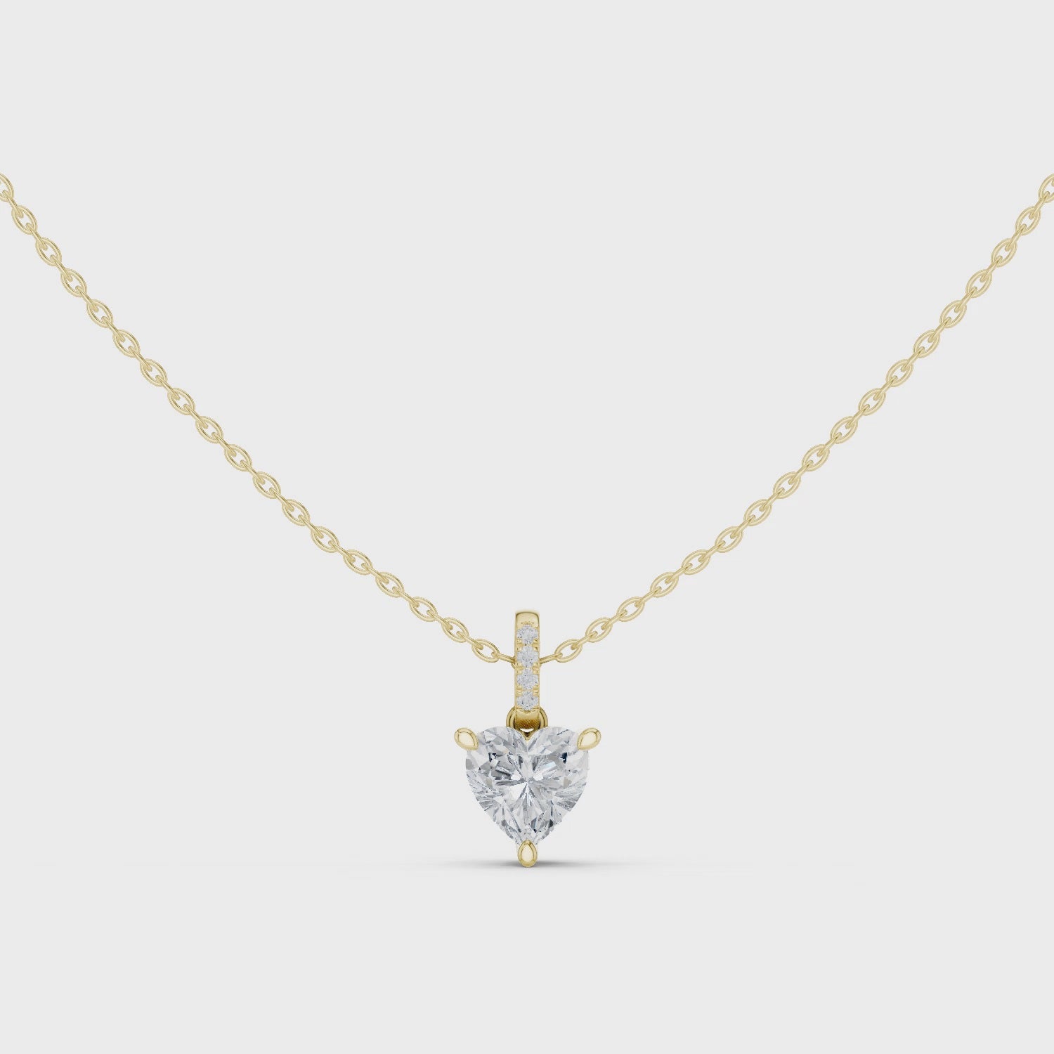 Heart Shape Solitaire Diamond Pendant