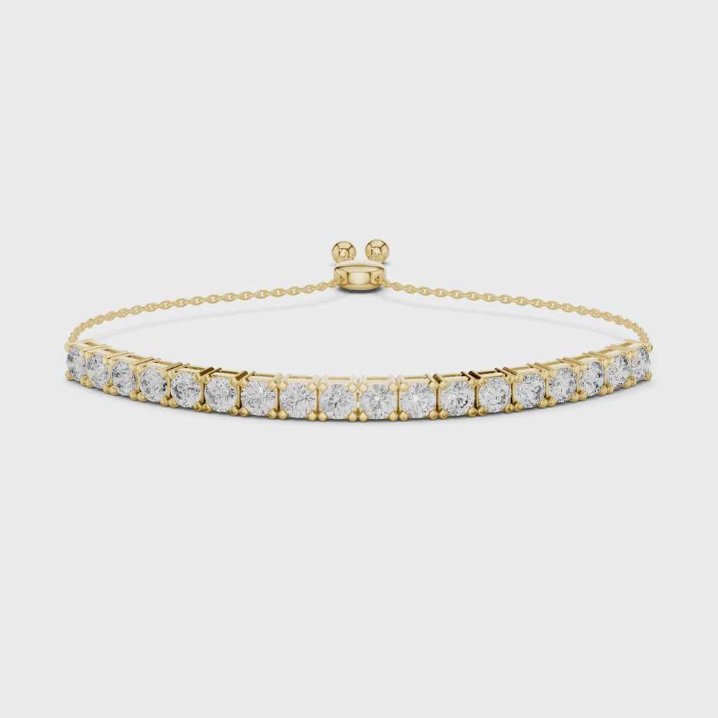 Elegant  Round Cut Lab Grown Diamonds Chain Bracelet