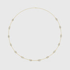 Elegant Gold Bezel-Set Lab Grown Diamond Necklace