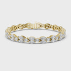 Pear-Cut Lab Grown Diamond Tennis Bracelet