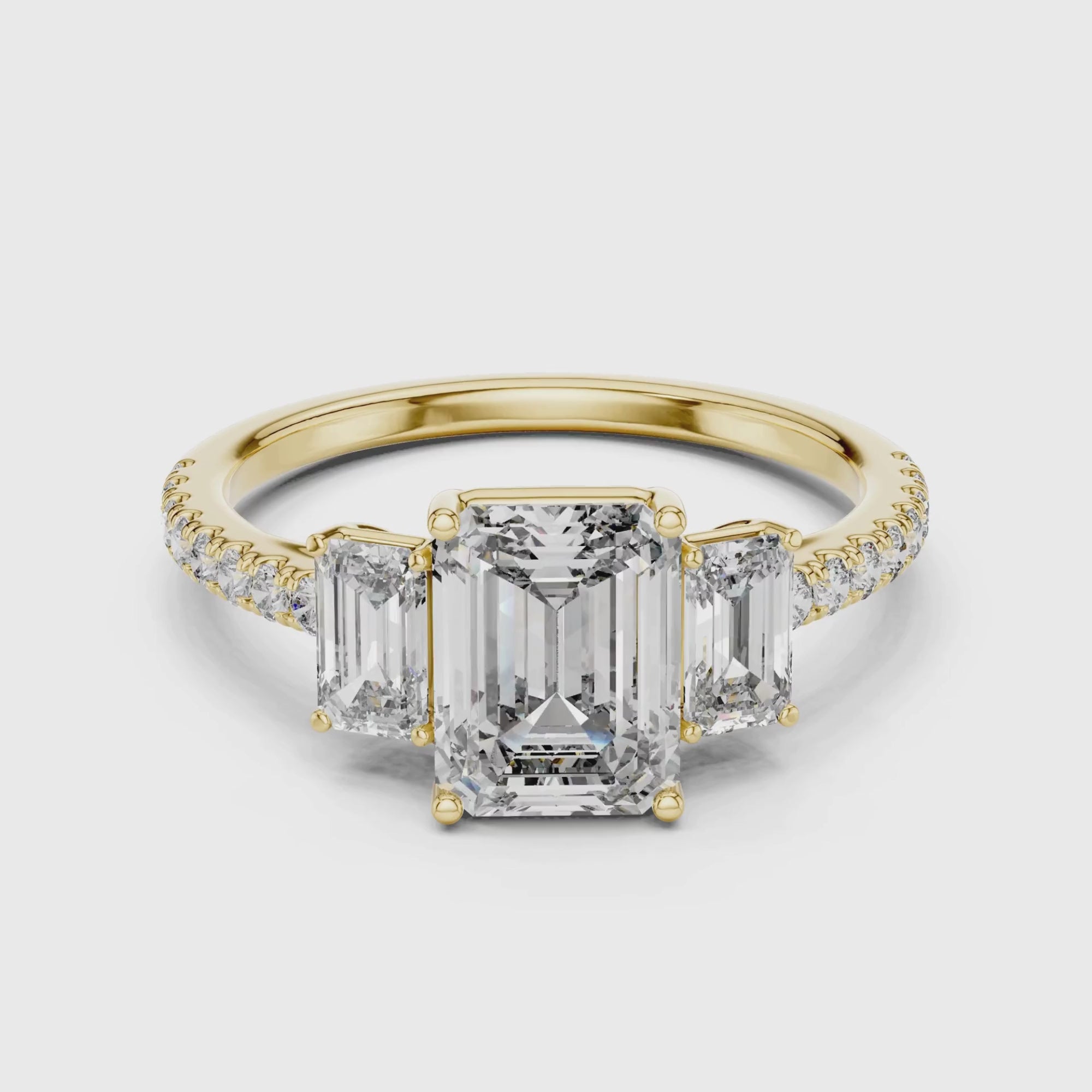 Emerald Cut Lab Grown Diamond Ring
