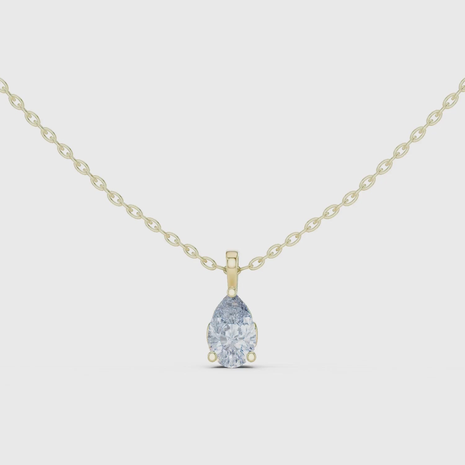 Pear Cut Solitaire Lab Grown Diamond Pendant