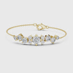 Cluster Lab Grown Diamond chain Bracelet