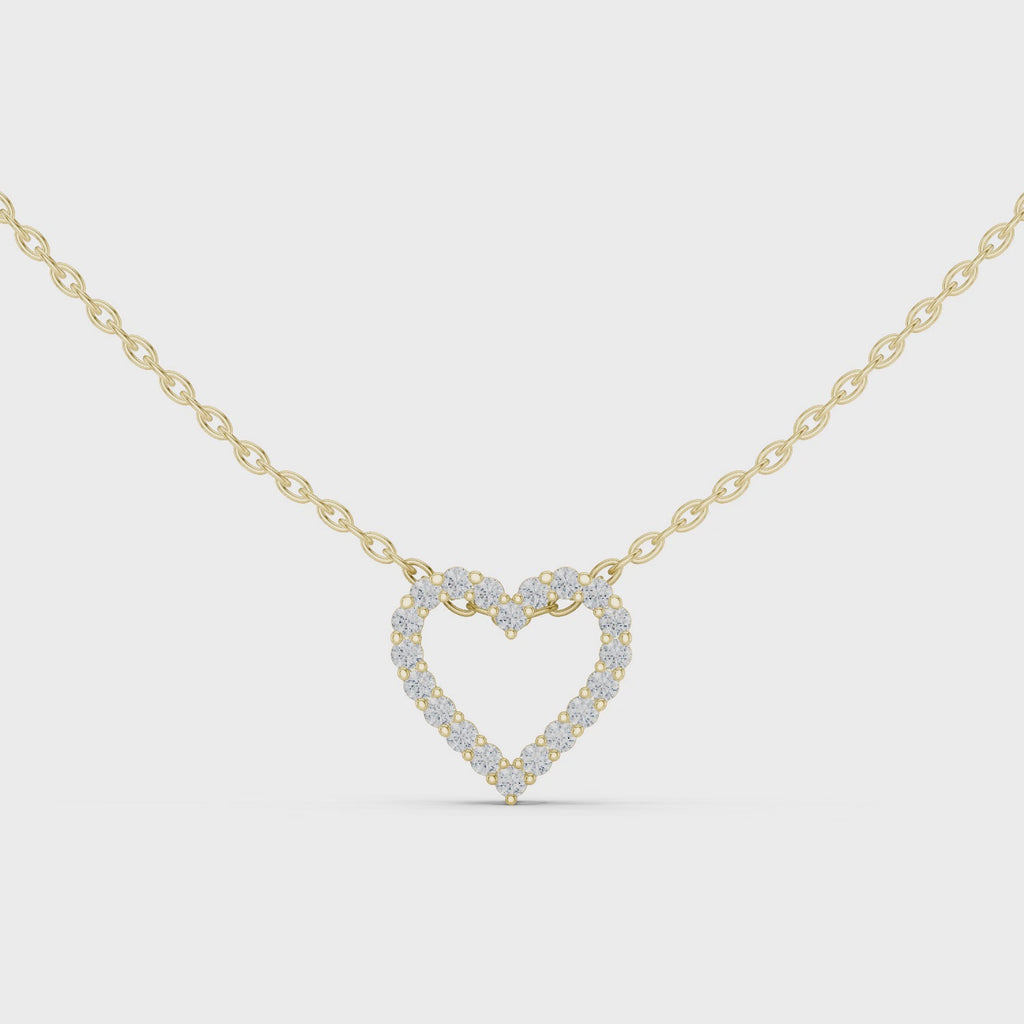 Delicate Heart Lab Grown Diamond Pendent