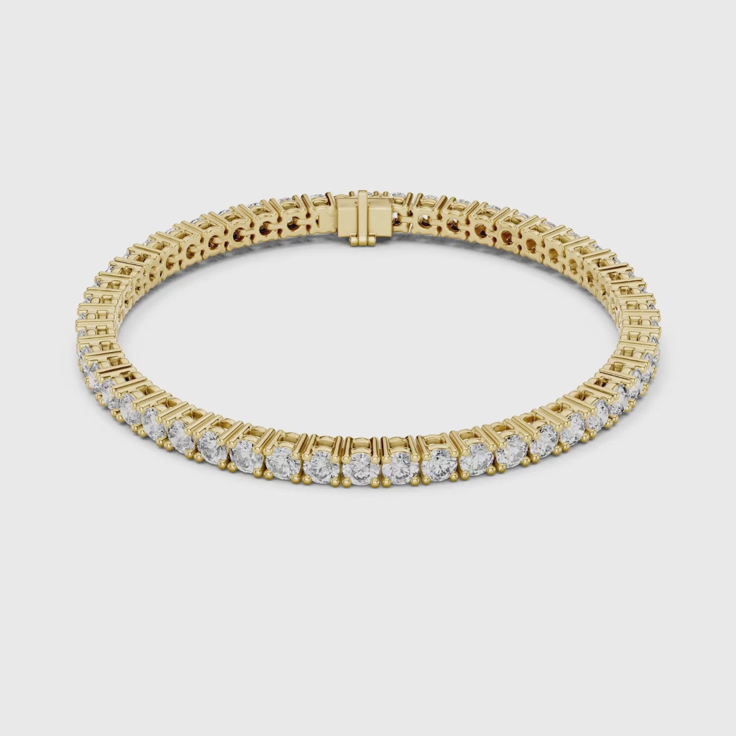 Brilliant Round Lab Grown Diamond Tennis Bracelet
