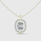 Classic Oval Lab Grown Diamond Solitaire Pendant