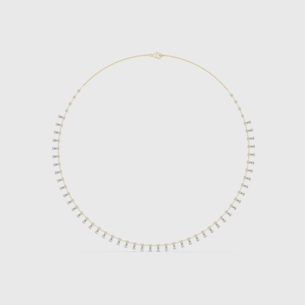 Graduated Dangling Lab Grown Diamond Necklace