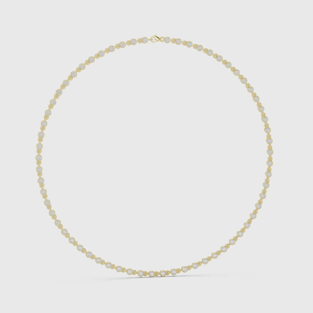 Classic Bezel Set Lab Grown Diamond Necklace