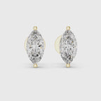 Marquise-Cut Lab Grown Diamond Stud