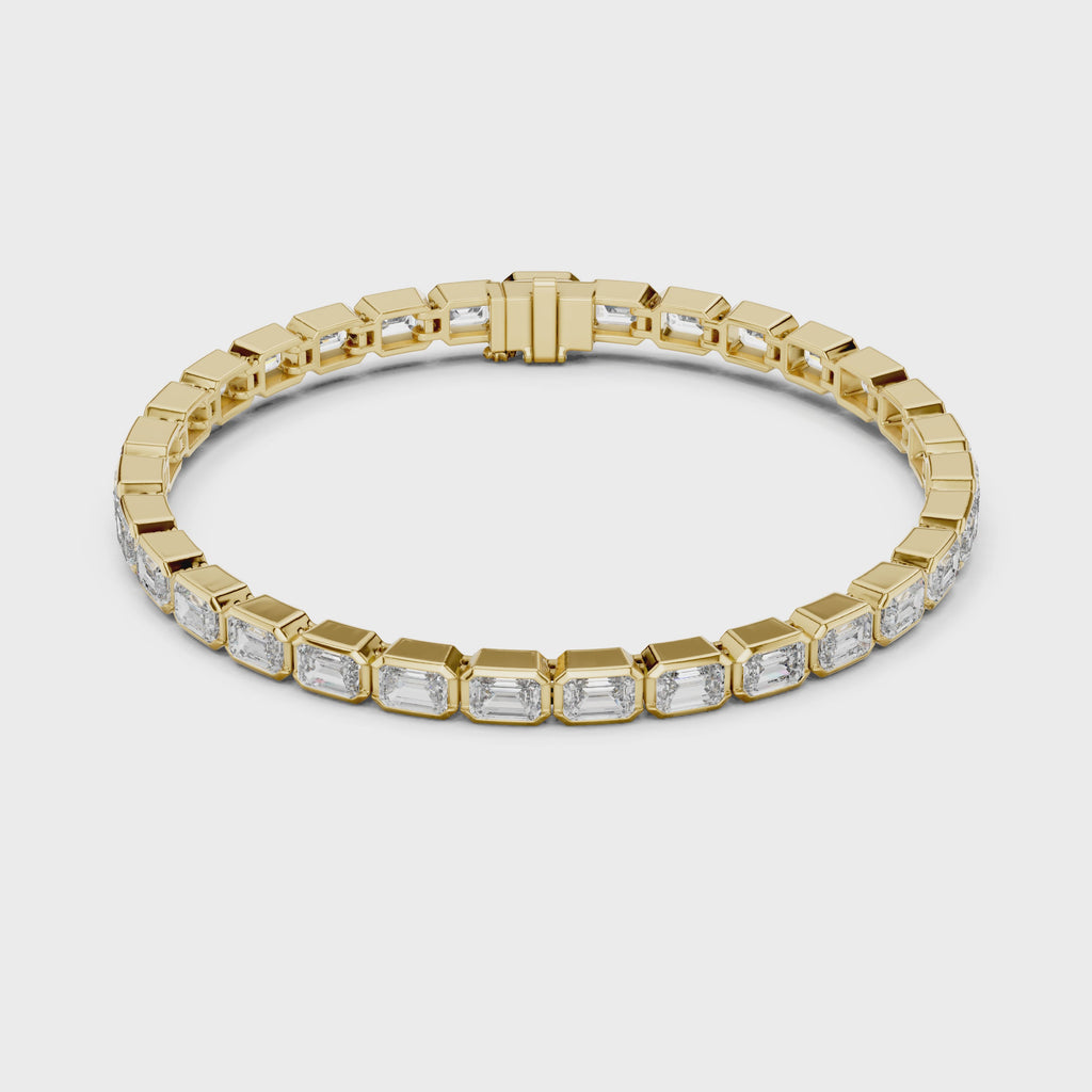Emerald-Cut Lab Grown Diamond Tennis Bracelet