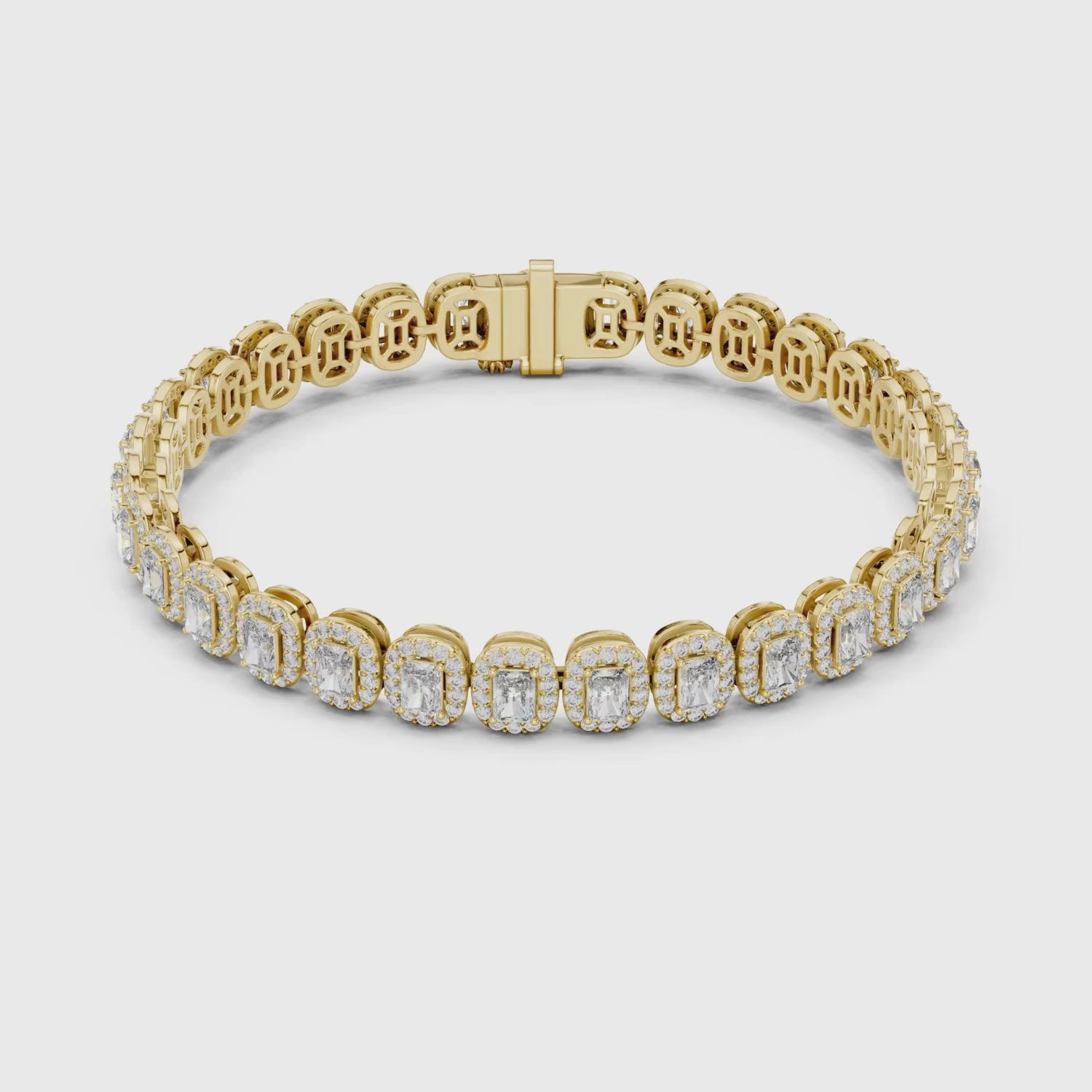 Radiant Cut Lab Grown Diamond Tennis Bracelet