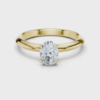 Oval-Cut Solitaire Lab Grown Diamond Ring