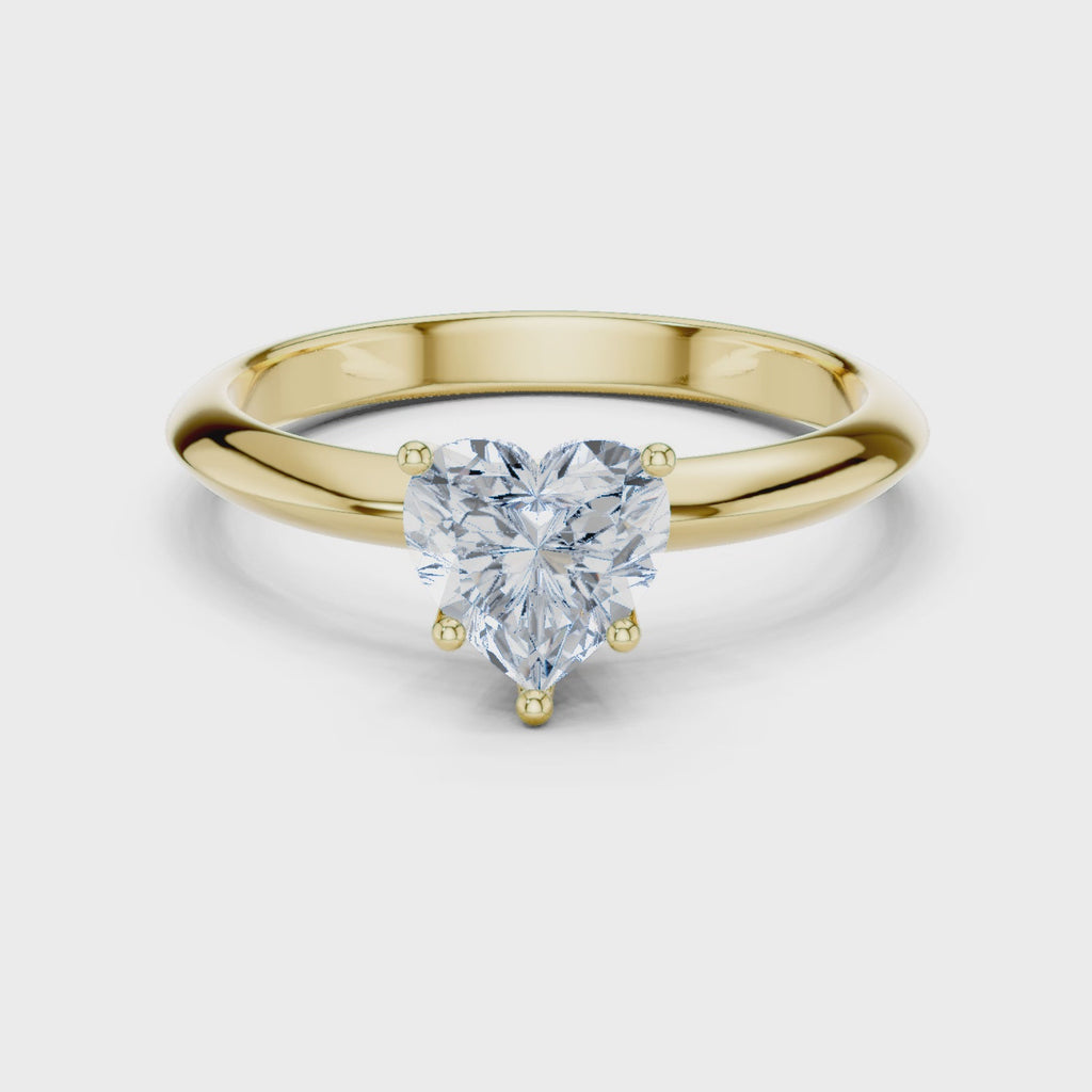 Heart-Cut Solitaire Lab Grown Diamond Ring