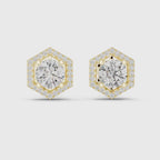 Hexagon Lab Grown Diamond Stud