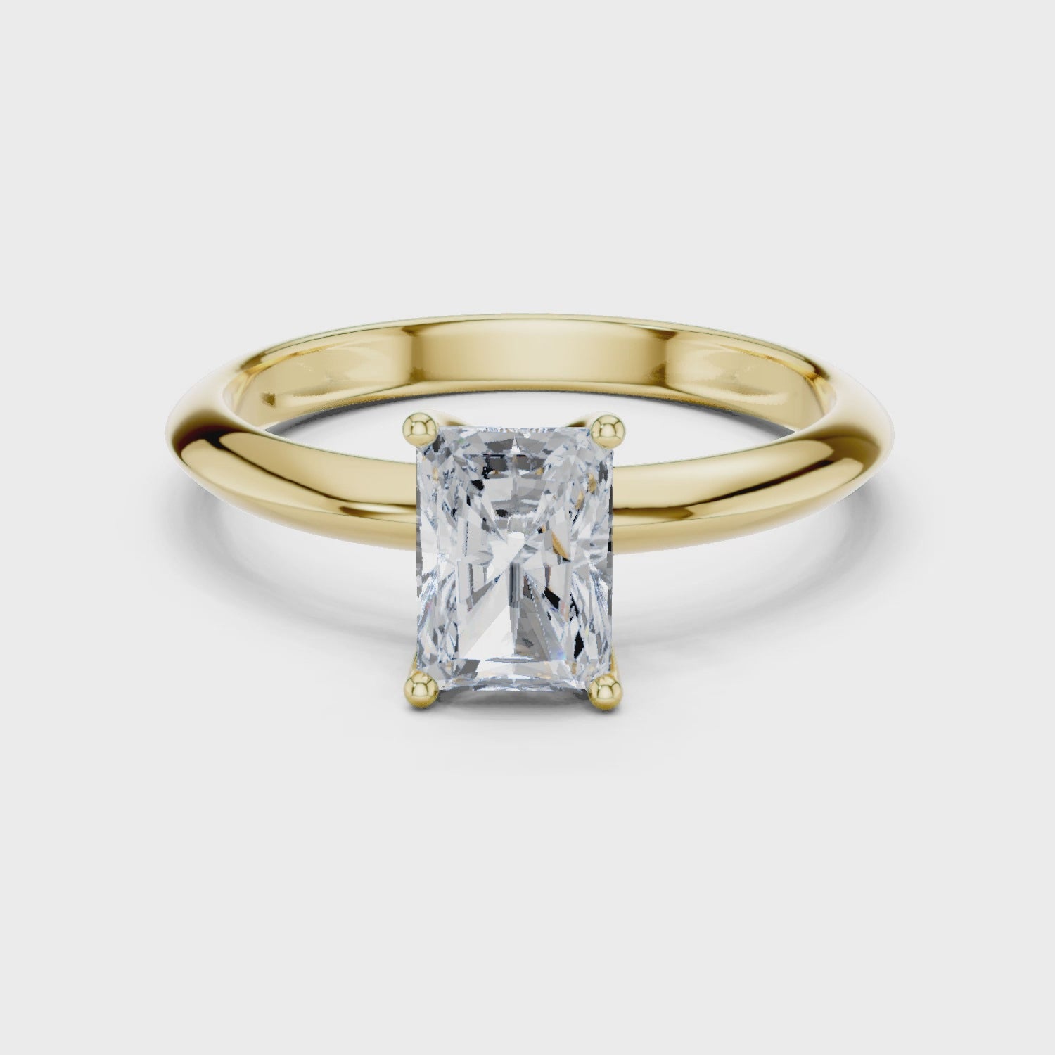 Radiant-Cut Solitaire Lab Grown Diamond Ring