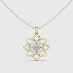 Floral Lab Grown Diamond Pendant