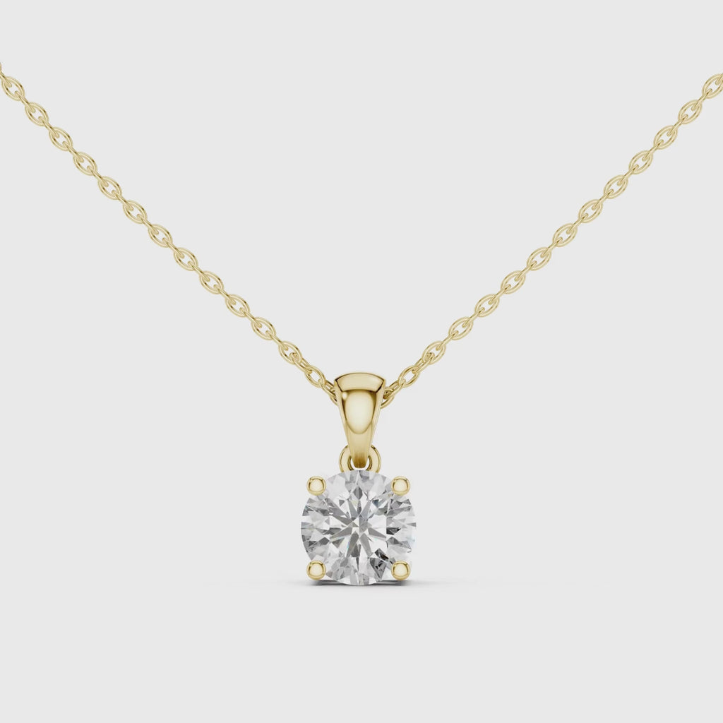 Solitaire Round Lab Grown Diamond Pendant