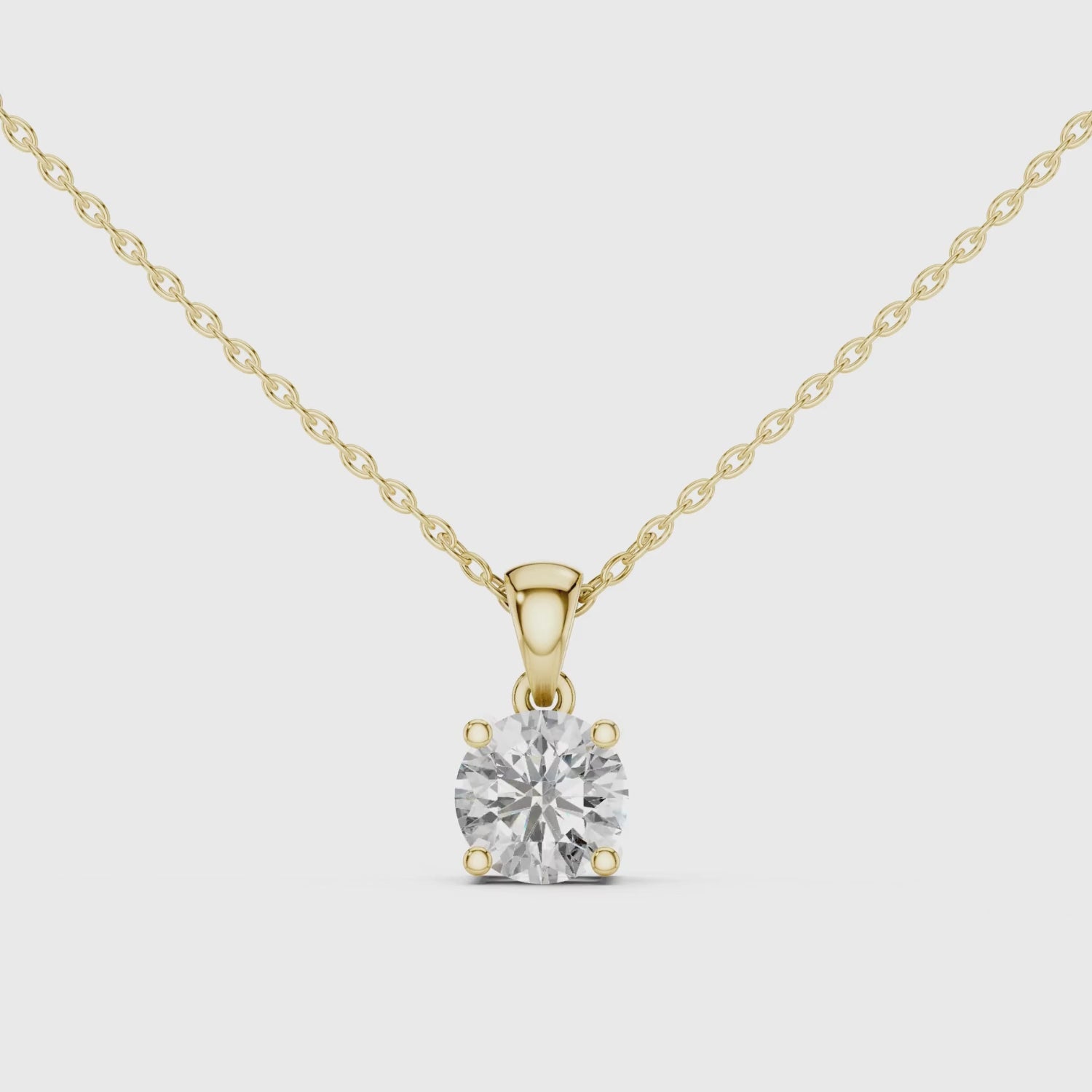 Solitaire Round Lab Grown Diamond Pendant