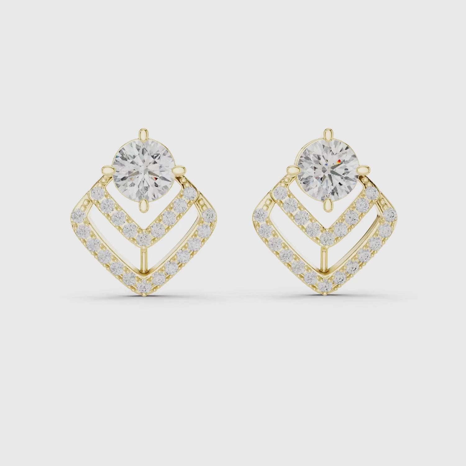 Geometric Lab Grown Diamond Stud