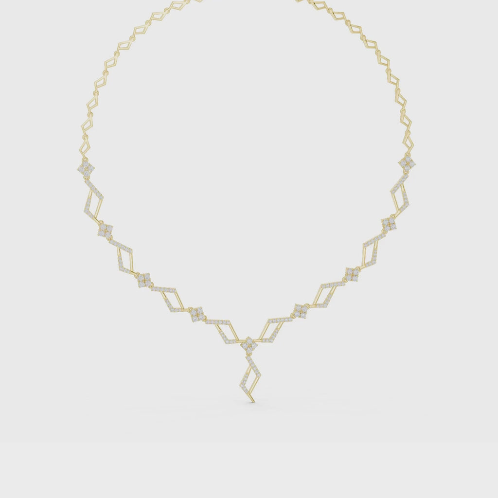Geometric Lab Grown Diamond Necklace