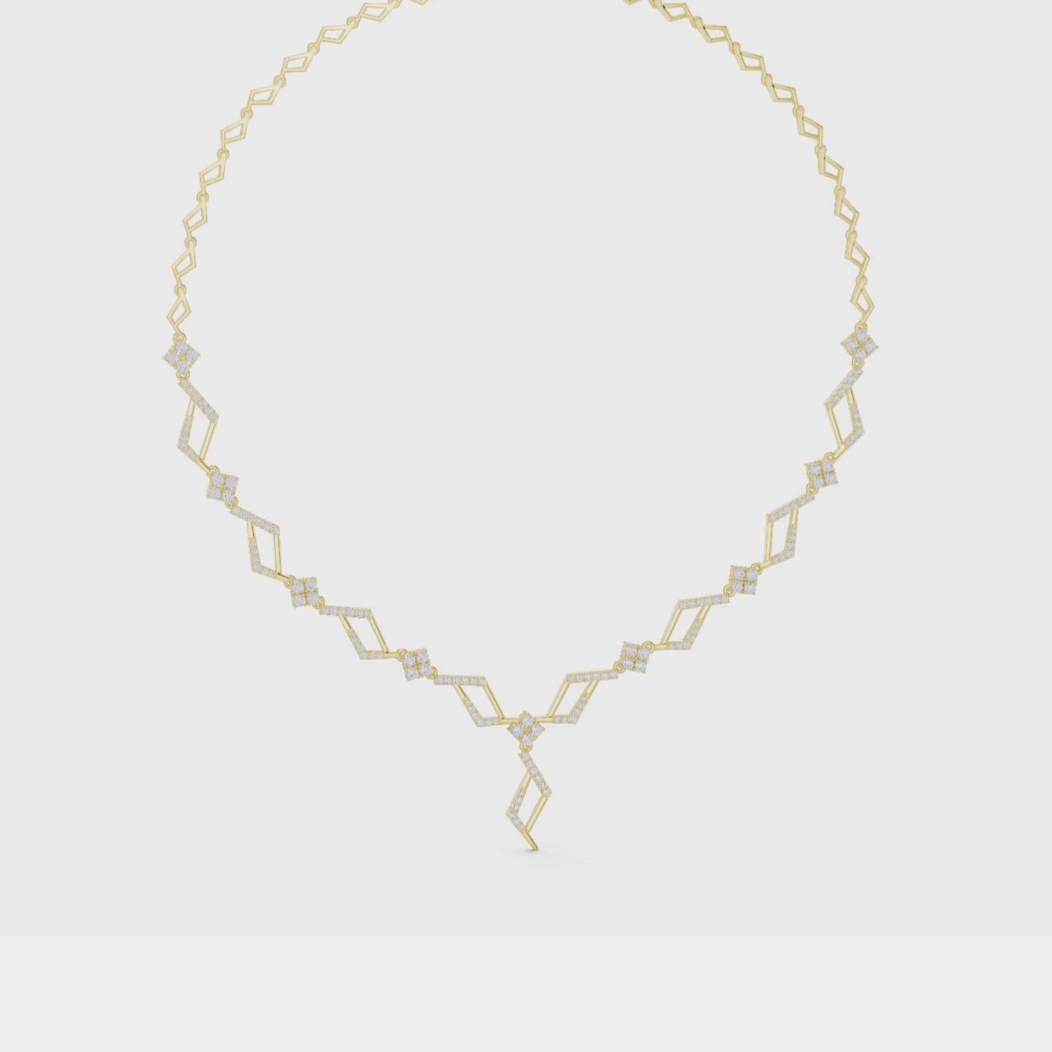 Geometric Lab Grown Diamond Necklace