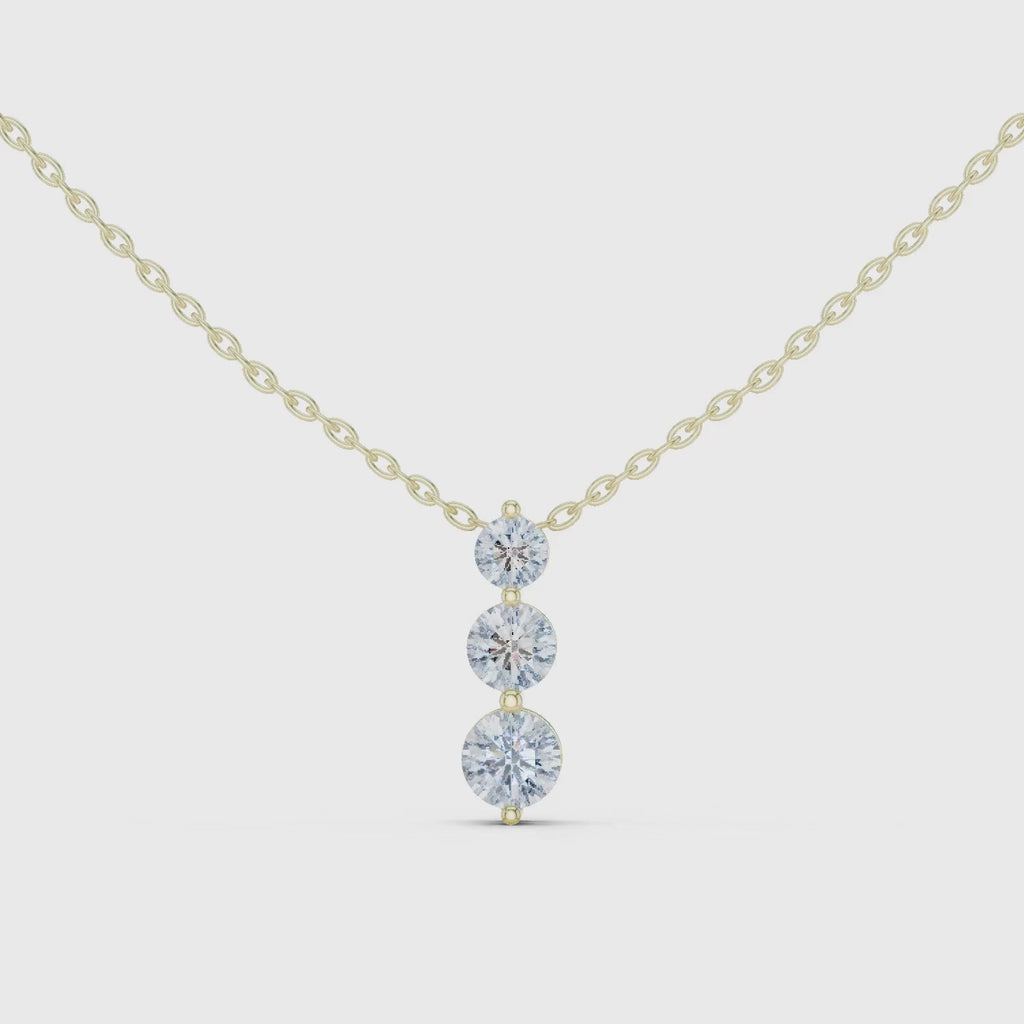 Trio Solitaire Lab Grown Diamond Pendant