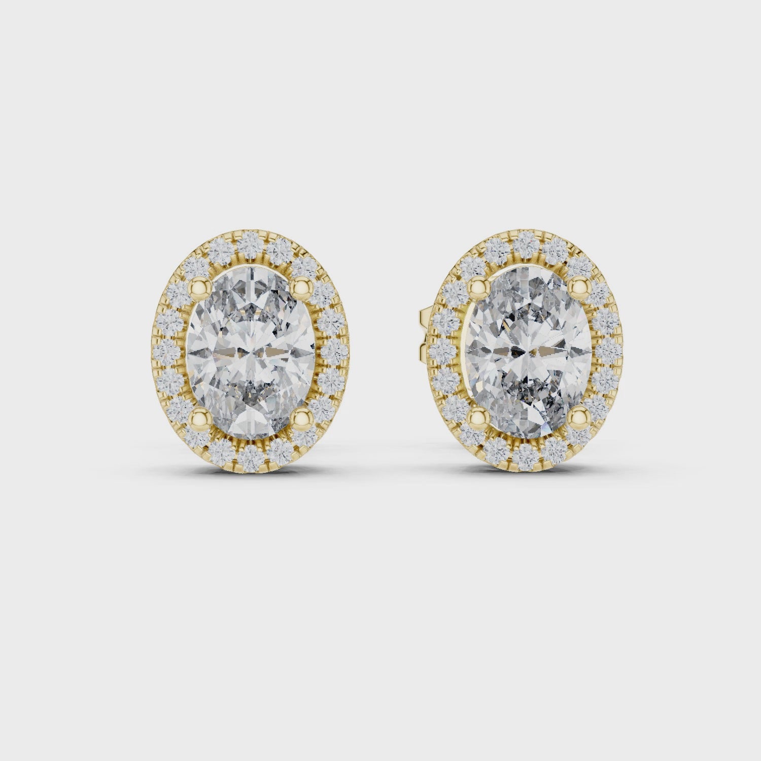 Classic Oval Cut Lab Grown Diamond Earrings