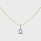 Oval Cut Solitaire Diamond Pendant