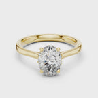 Oval-Cut Solitaire Lab Grown Diamond Ring