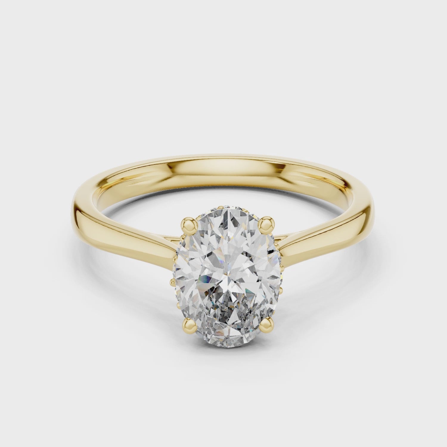 Oval-Cut Solitaire Lab Grown Diamond Ring
