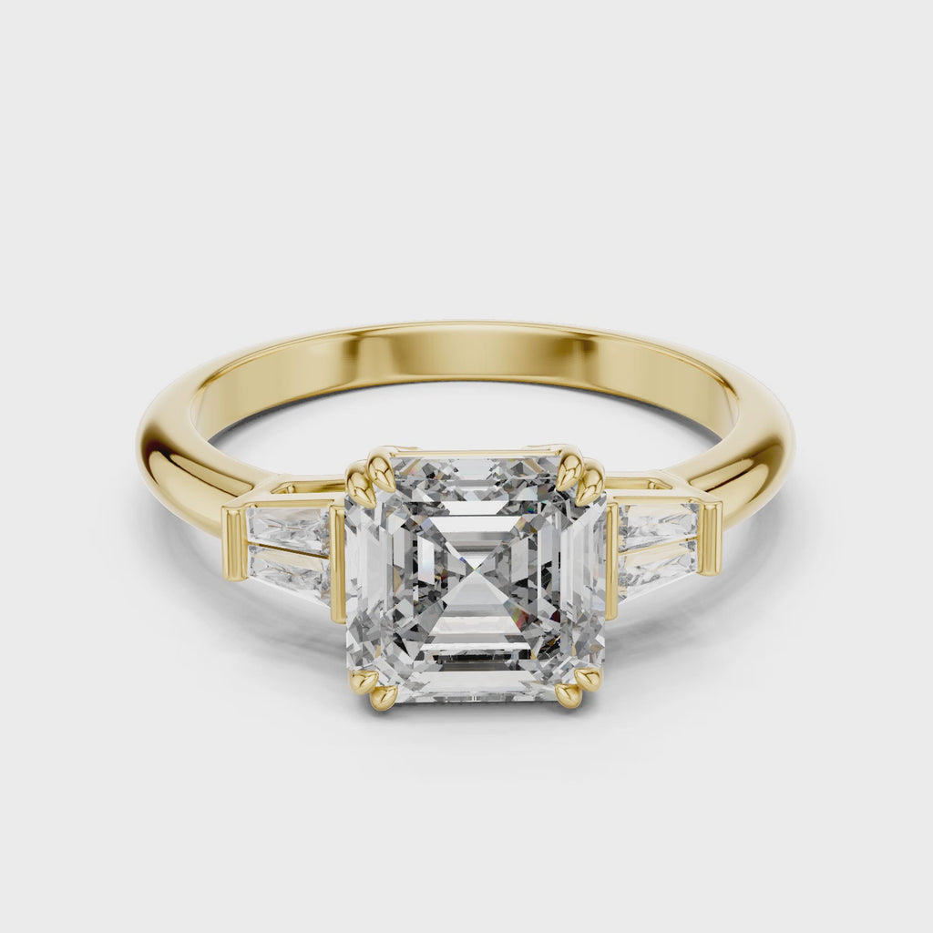 Princess Cut Solitaire Lab grown Diamond Ring