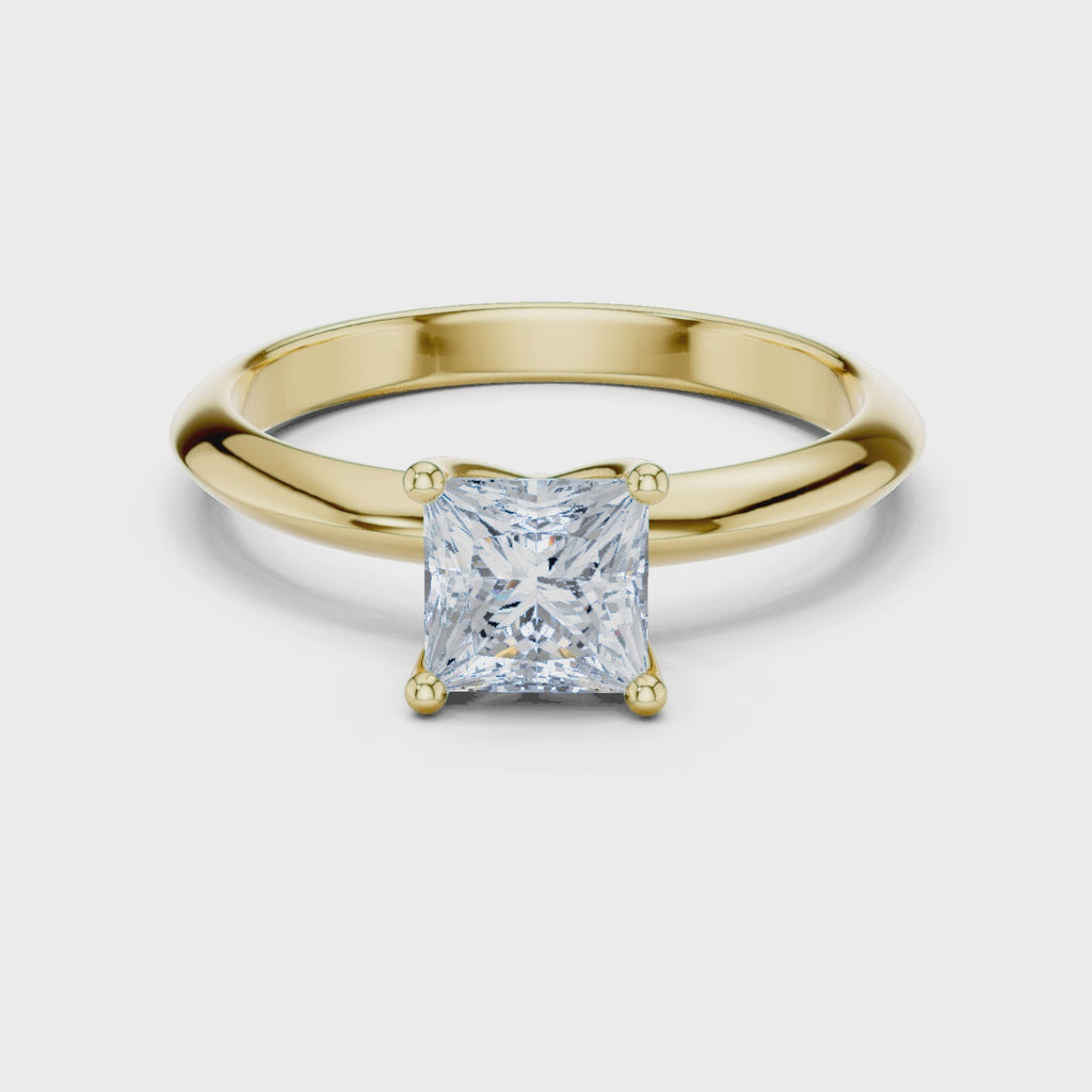 Princess-Cut Solitaire Lab Grown Diamond Ring