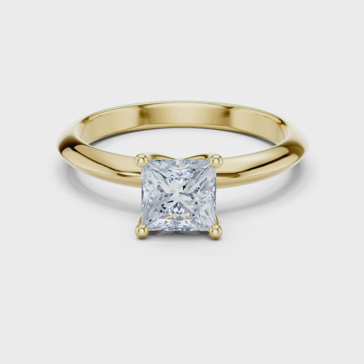 Princess-Cut Solitaire Lab Grown Diamond Ring