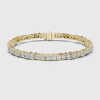 Princess Cut Lab Grown Diamond Tennis Bracelet