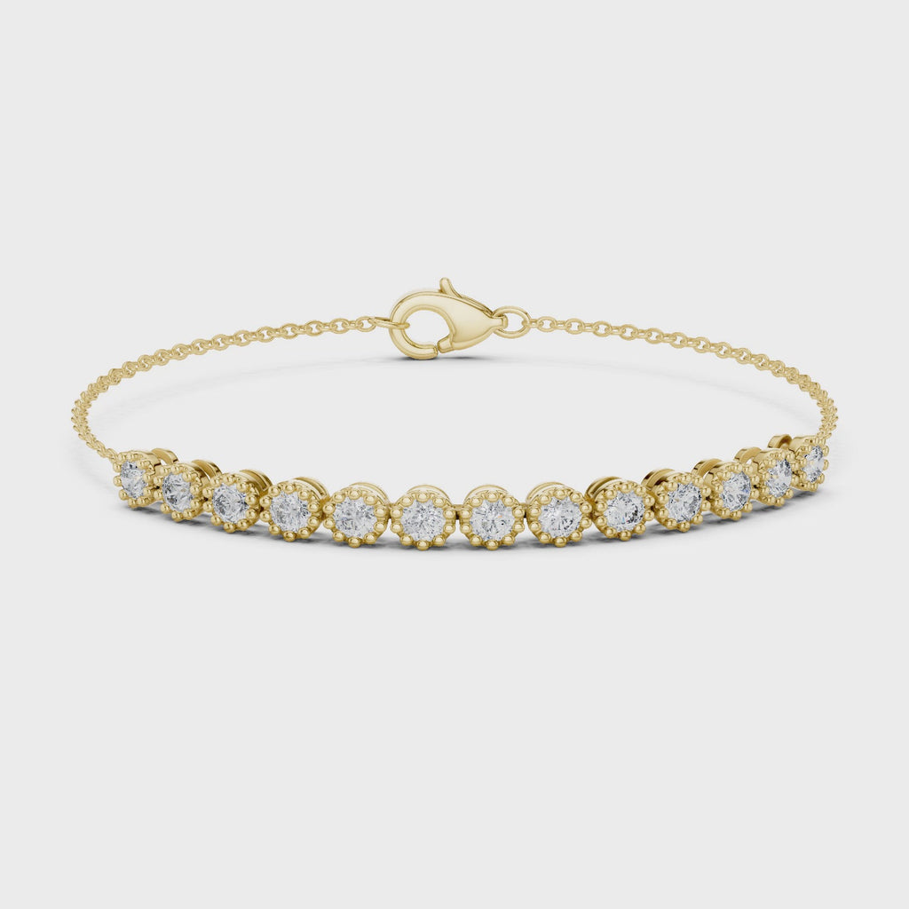 Cluster Lab Grown Diamond Chain Bracelet